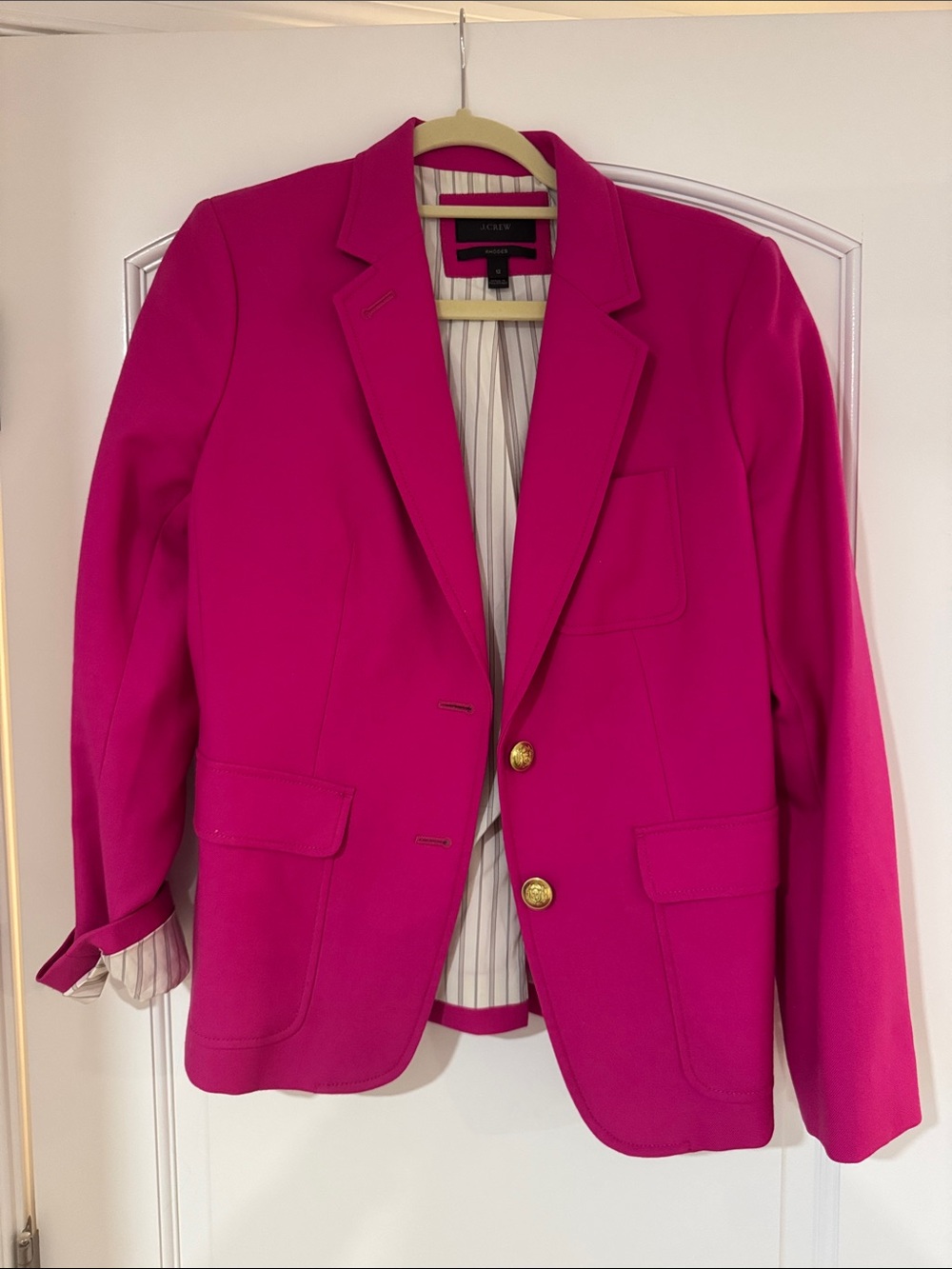 J. Crew Rhodes Blazer Fuschia Size 12
